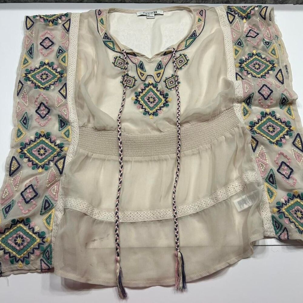 Forever-21 Women's Boho Blouse